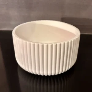 Pot de bougie rond couleur blanc