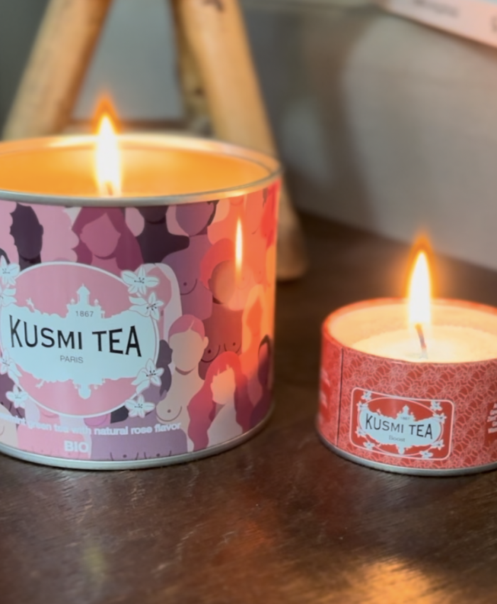 Exemple de création avec des vielles boîtes de thé recyclées